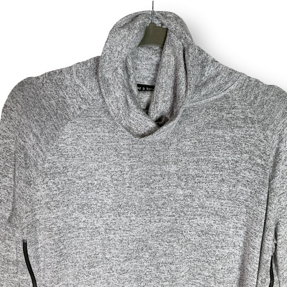 Rag & Bone Jean Camden Turtleneck Pullover Zip Detail Sz S Athleisure - Picture 3 of 11